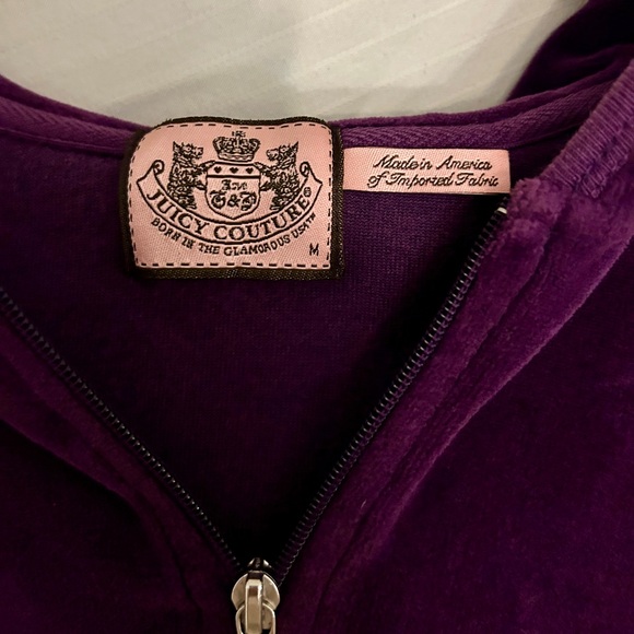 Juicy Couture Velour Zip-Up Hoodie - Size M - Picture 2 of 4